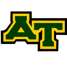 Abingdon-Avon High School logo, a capital A and T in green and yellow.