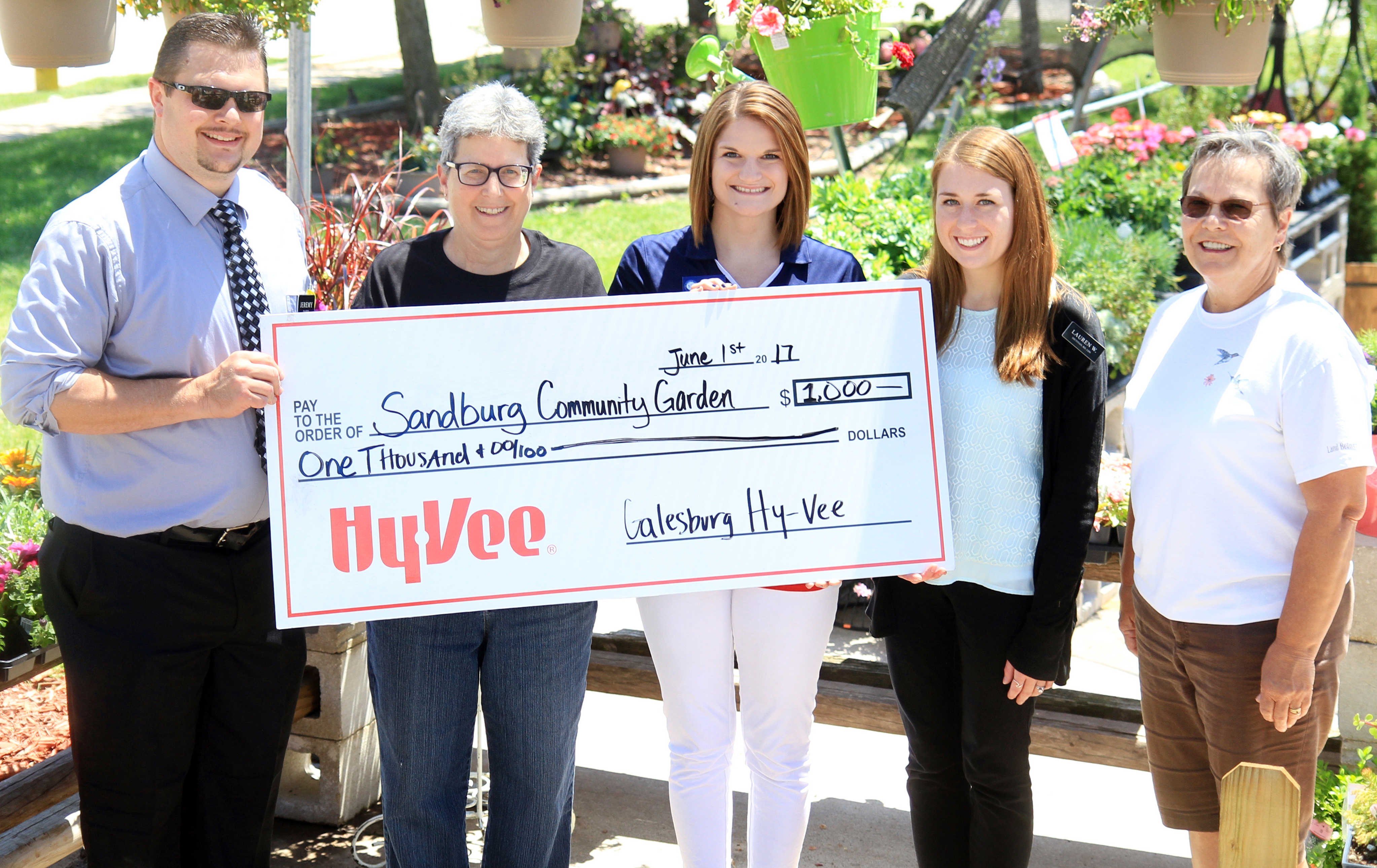 Hy-Vee One Step Grant donation