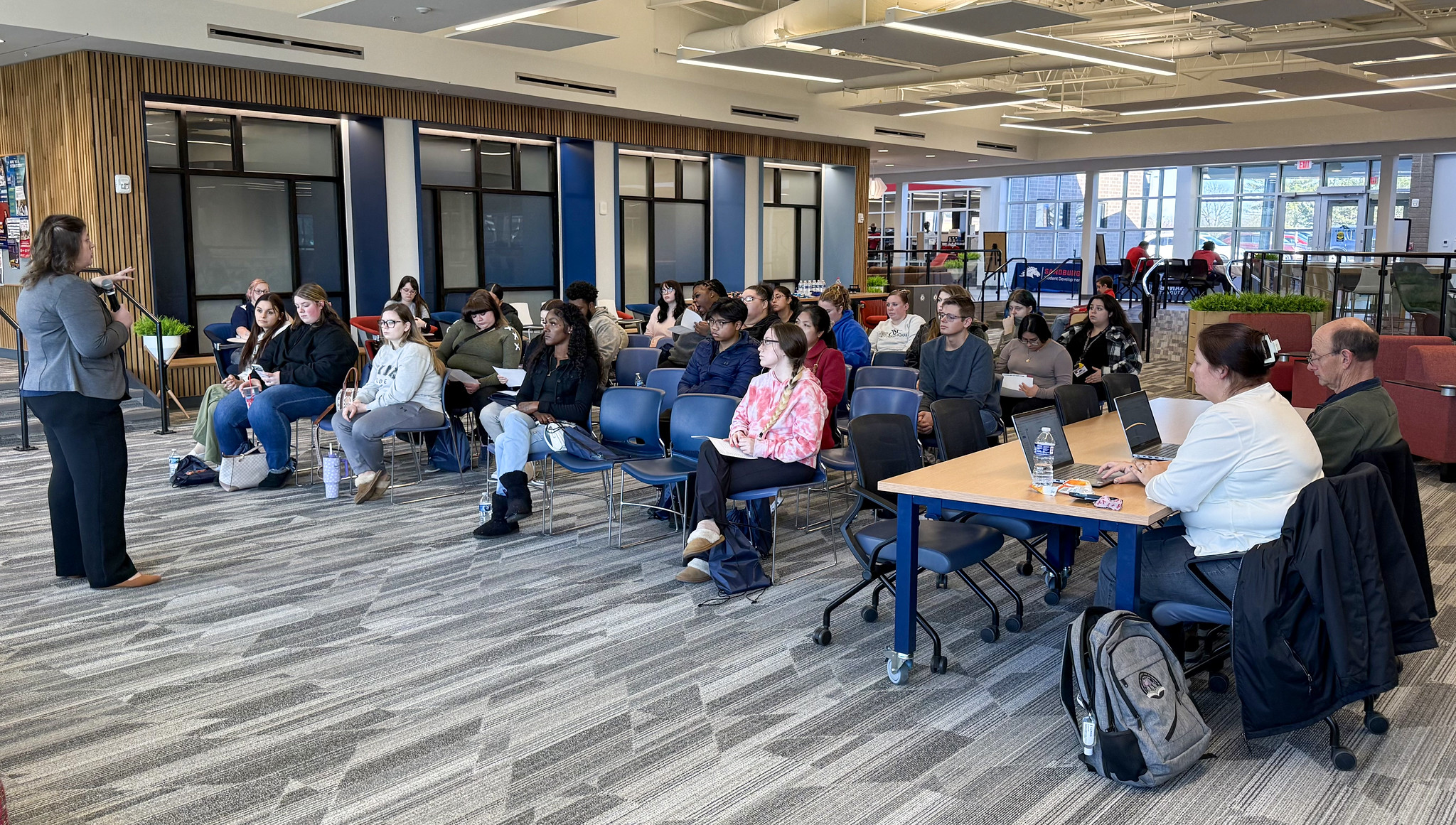 Students at orientation session.