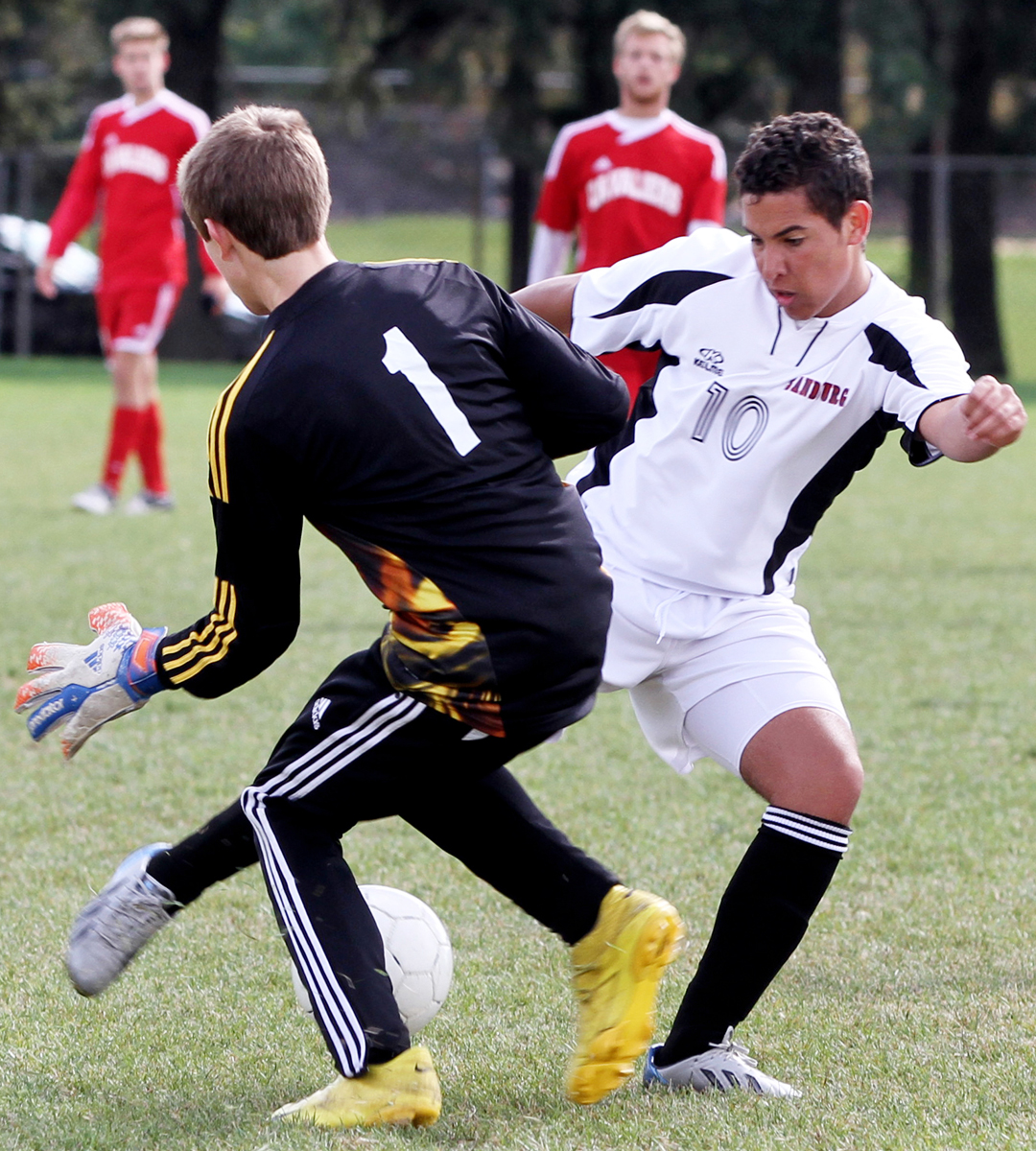 Brenden Guthrie playing soccer