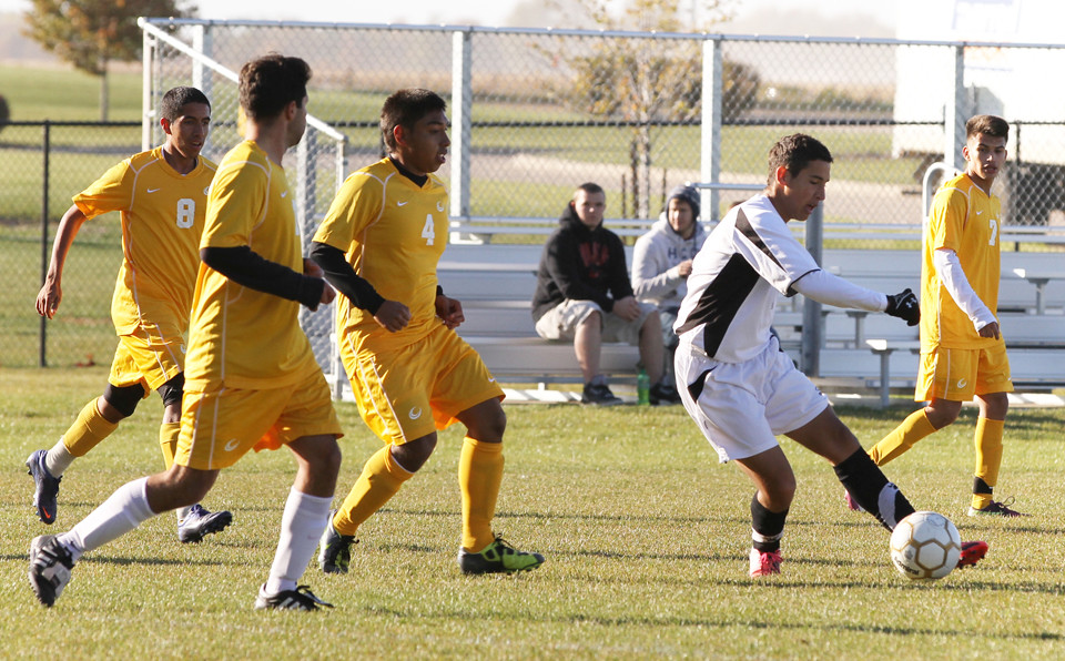 Brenden Guthrie playing soccer