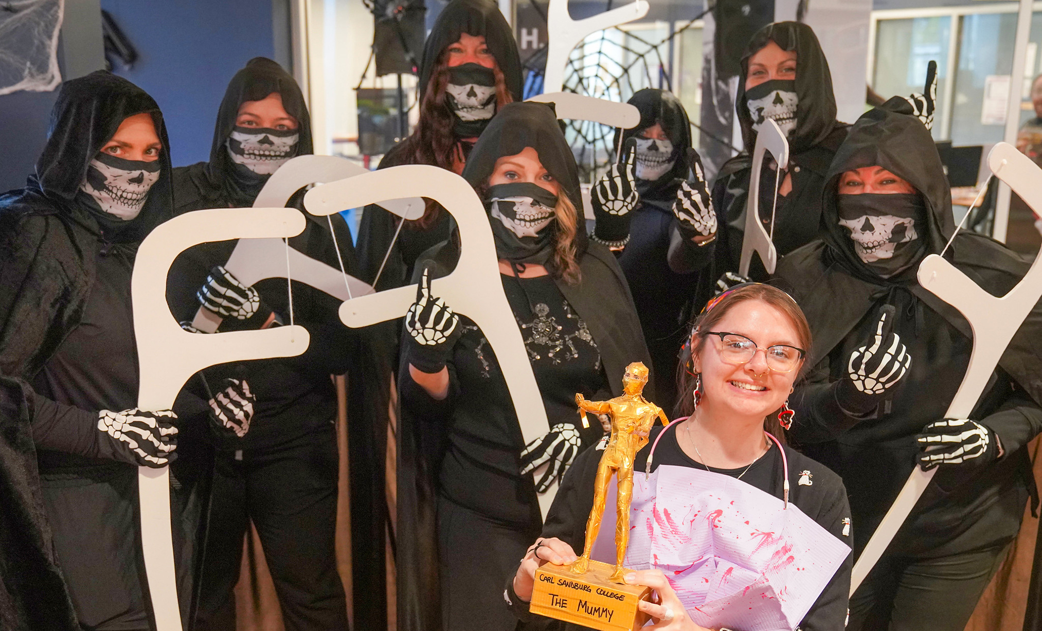 Dental hygiene faculty and staff in Halloween costumes