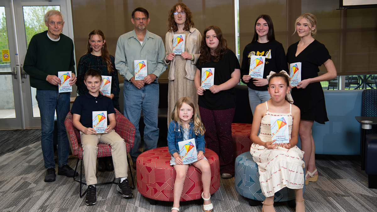 Winners at Sandburg Poetry Competition banquet