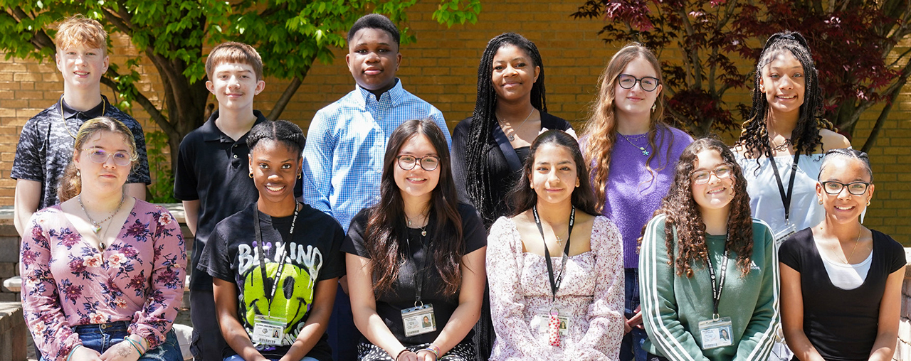 This years Gale scholars smiling at the camera.