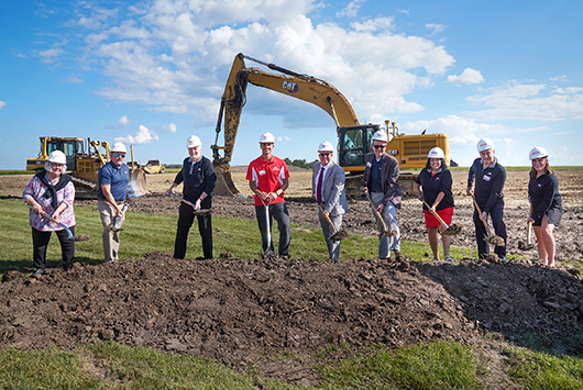 Ceremonial groundbreaking of Charger Center.