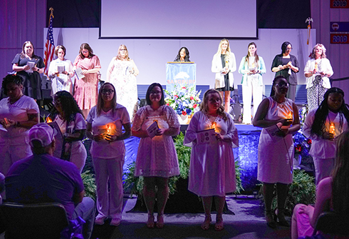 Nursing pinning ceremony.