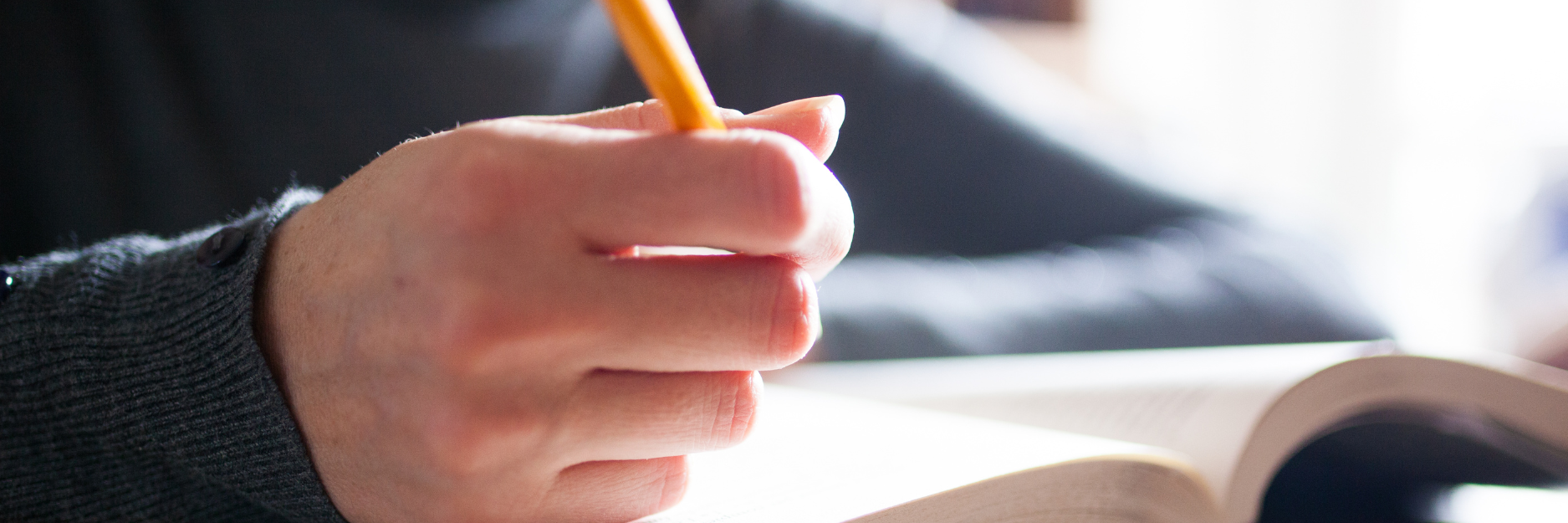 Student studying