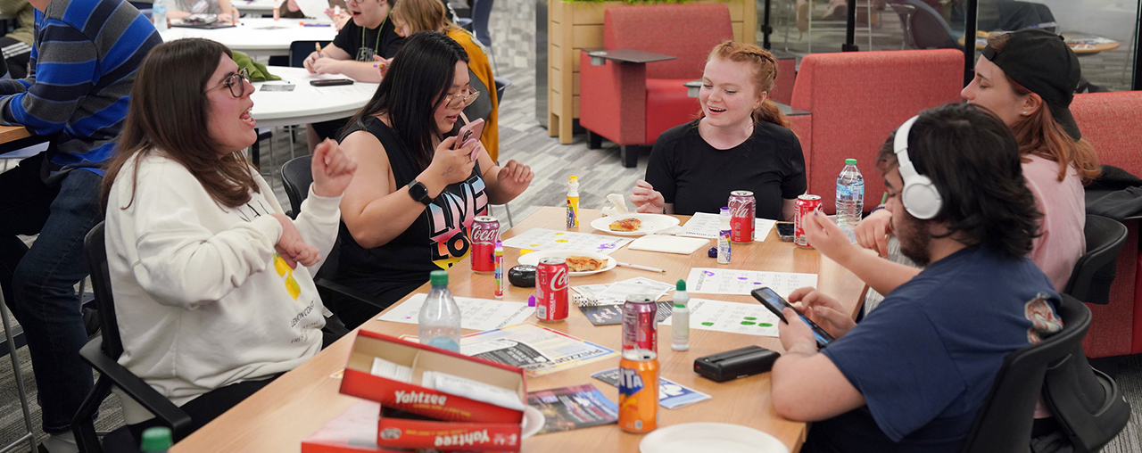 a group of students playing a game.
