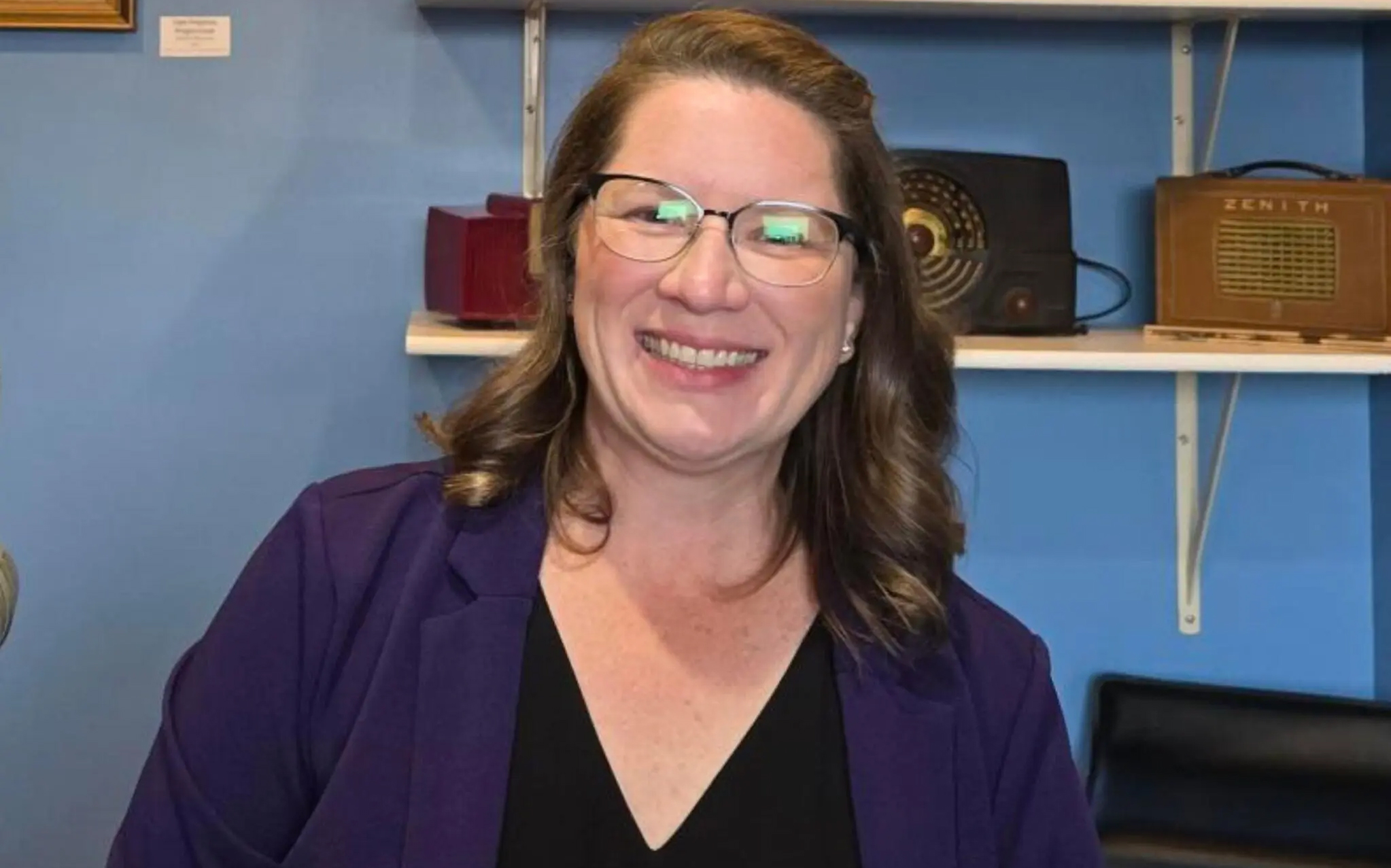 Ellen Burns in WRAM studio.